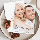 Moderne Minimalistische Foto-Details Hochzeit Save The Date