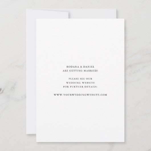 Moderne Minimalistische Foto-Details Hochzeit Save The Date (Rückseite)