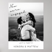 Moderne Minimalistische Foto-Engagement-Partei Wil Poster (Vorne)