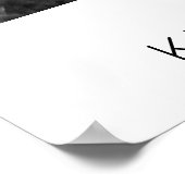 Moderne Minimalistische Foto-Engagement-Partei Wil Poster (Ecke)