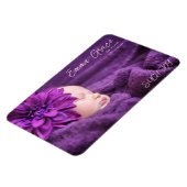 Moderne minimalistische Foto-Geburtsanzeige Magnet (Linke Seite)