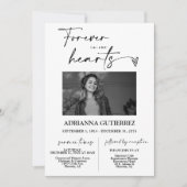 Moderne Minimalistische Foto-Gedenkfeier Einladung (Vorderseite)