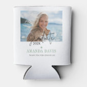 Moderne Minimalistische Foto Graduation Party einl Dosenkühler (Vorderseite)