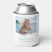 Moderne Minimalistische Foto Graduation Party einl Dosenkühler (Kanne Rückseite)