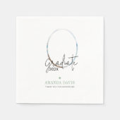 Moderne Minimalistische Foto Graduation Party einl Serviette (Vorderseite)