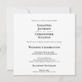 Moderne Minimalistische Foto-Hochzeit auf dem einf Einladung (Rückseite)