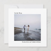 Moderne Minimalistische Foto-Hochzeit auf dem einf Einladung (Vorderseite)