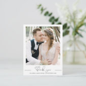 Moderne Minimalistische Foto Hochzeit Dankeschön-K (Stehend Vorderseite)