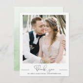 Moderne Minimalistische Foto Hochzeit Dankeschön-K (Vorne/Hinten)
