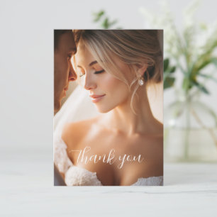 Moderne Minimalistische Foto Hochzeit Dankeschön-K Dankeskarte