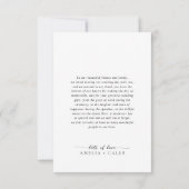 Moderne Minimalistische Foto-Hochzeit Dankeskarte (Rückseite)