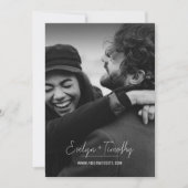 Moderne Minimalistische Foto Hochzeit einladen, Sc Einladung (Vorderseite)