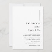 Moderne Minimalistische Foto-Hochzeit Einladung (Vorderseite)