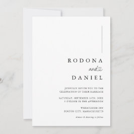 Moderne Minimalistische Foto-Hochzeit Einladung