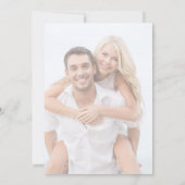 Moderne Minimalistische Foto-Hochzeit Einladung (Rückseite)