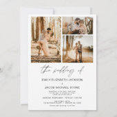 Moderne Minimalistische Foto Hochzeit Einladung (Rückseite)