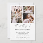 Moderne Minimalistische Foto Hochzeit Einladung (Rückseite)