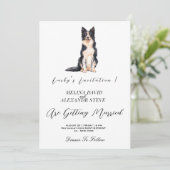 Moderne Minimalistische Foto-Hochzeit Einladung (Stehend Vorderseite)