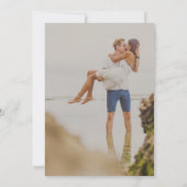 Moderne Minimalistische Foto-Hochzeit Einladung (Rückseite)