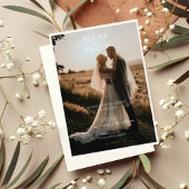 Moderne Minimalistische Foto Hochzeit Einladung