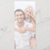 Moderne Minimalistische Foto-Hochzeit Menükarte (Rückseite)