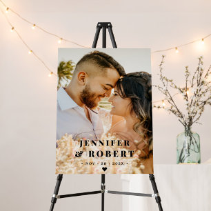 Moderne Minimalistische Foto Hochzeit Poster