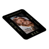 Moderne, minimalistische Foto Hochzeit rett Datum Magnet (Rechte Seite)