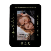 Moderne, minimalistische Foto Hochzeit rett Datum Magnet (Vertikal)