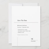 Moderne Minimalistische Foto-Hochzeit - Rettet das Einladung (Rückseite)