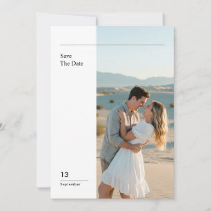 Moderne Minimalistische Foto-Hochzeit - Rettet das Einladung