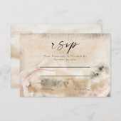 Moderne Minimalistische Foto Hochzeit RSVP Karte (Vorne/Hinten)
