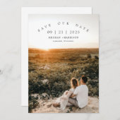 Moderne Minimalistische Foto-Hochzeit Save The Date (Vorne/Hinten)