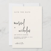 Moderne Minimalistische Foto-Hochzeit Save The Date (Vorderseite)