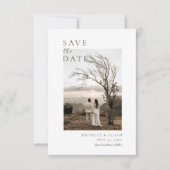 Moderne Minimalistische Foto-Hochzeit Save The Date (Vorderseite)