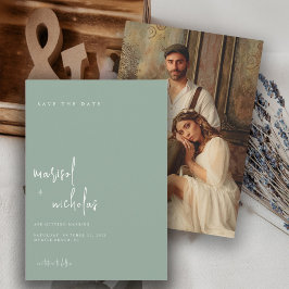 Moderne Minimalistische Foto Hochzeit Save The Date