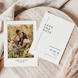 Moderne Minimalistische Foto-Hochzeit Save The Date