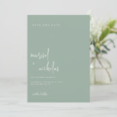 Moderne Minimalistische Foto Hochzeit Save The Date (Stehend Vorderseite)