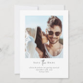 Moderne Minimalistische Foto-Hochzeit Save The Date (Vorderseite)
