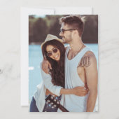 Moderne Minimalistische Foto-Hochzeit Save The Date (Rückseite)