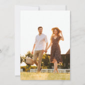 Moderne Minimalistische Foto-Hochzeit Save The Date (Rückseite)