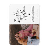 Moderne Minimalistische Foto-Hochzeit spart das Da Magnet (Vertikal)