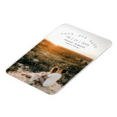 Moderne Minimalistische Foto-Hochzeit spart das Da Magnet (Linke Seite)