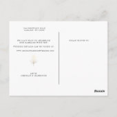 Moderne Minimalistische Foto-Hochzeit spart das Da Postkarte (Rückseite)