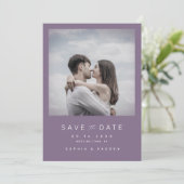 Moderne minimalistische Foto Hochzeit speichern da Save The Date (Stehend Vorderseite)