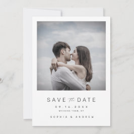 Moderne minimalistische Foto Hochzeit speichern da Save The Date
