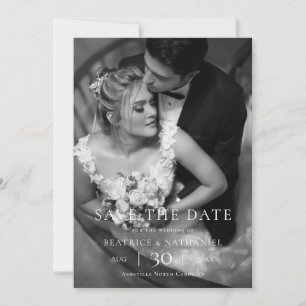 Moderne Minimalistische Foto-Hochzeit - Termin mer Save The Date