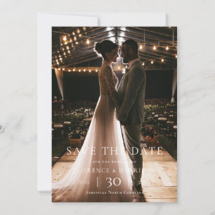 Moderne Minimalistische Foto-Hochzeit - Termin mer Save The Date