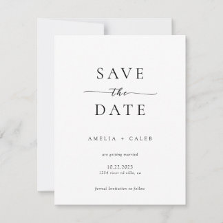 Moderne Minimalistische Foto-Hochzeit - Termin vor Save The Date