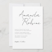 Moderne Minimalistische Foto Hochzeitseinladung Einladung (Vorderseite)