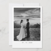 Moderne Minimalistische Foto Hochzeitseinladung Einladung (Rückseite)